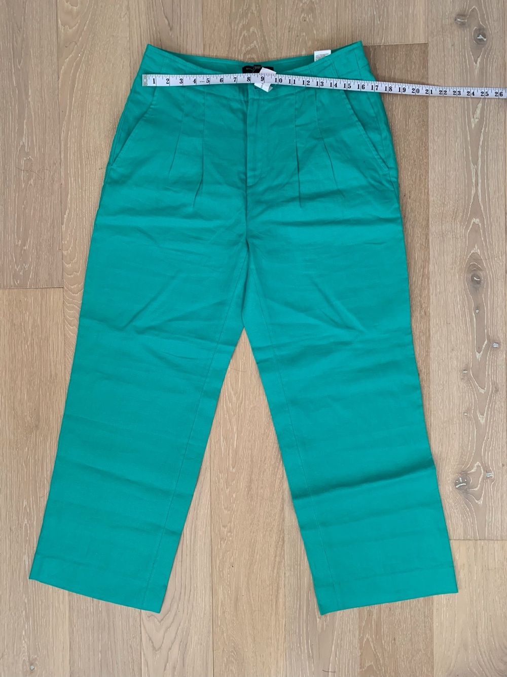 Banana Republic 100% Linen Teal Green Pants